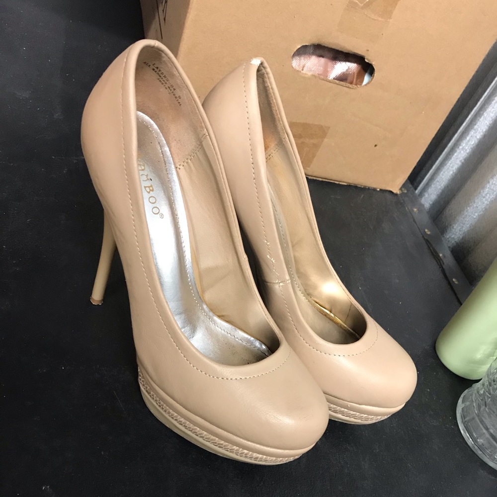 Bamboo Nude Stiletto Heels